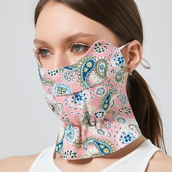 Nauja moteriška akių kampo apsauginė kaukė nuo saulės, skirta lauko sąlygoms, apsauganti nuo UV spindulių, kaklo apsauginė kaukė su medvilnės, anakardžių žiedų, kvėpuojanti kaukė