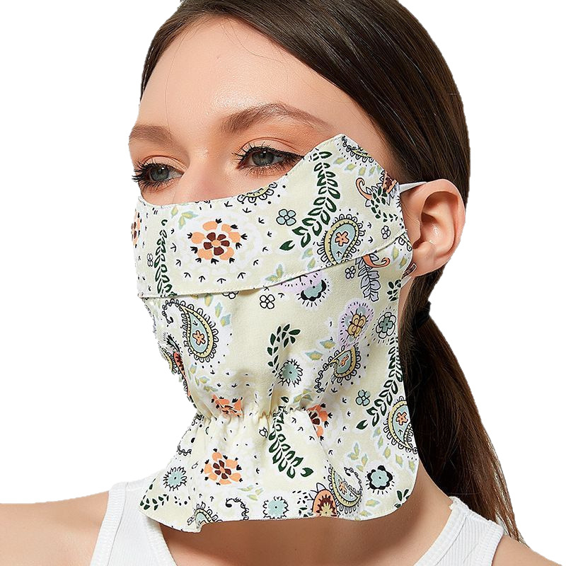 Nauja moteriška akių kampo apsauginė kaukė nuo saulės, skirta lauko sąlygoms, apsauganti nuo UV spindulių, kaklo apsauginė kaukė su medvilnės, anakardžių žiedų, kvėpuojanti kaukė