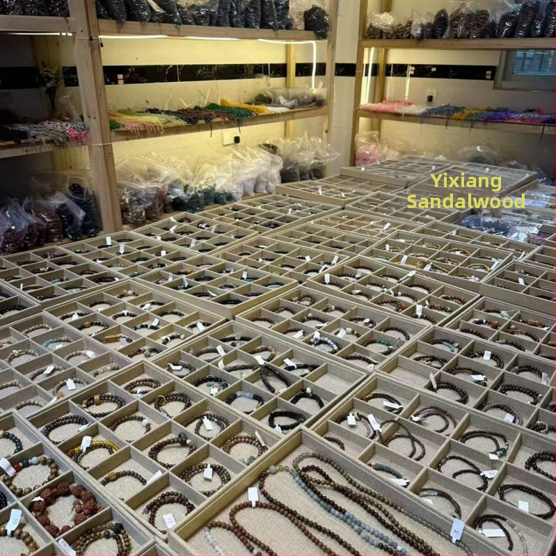 Гривна от розово дърво Pixiu с лунен камък и кръвно сандалово дърво, будистки мъниста за мъже и жени, ръчна гривна и играчка