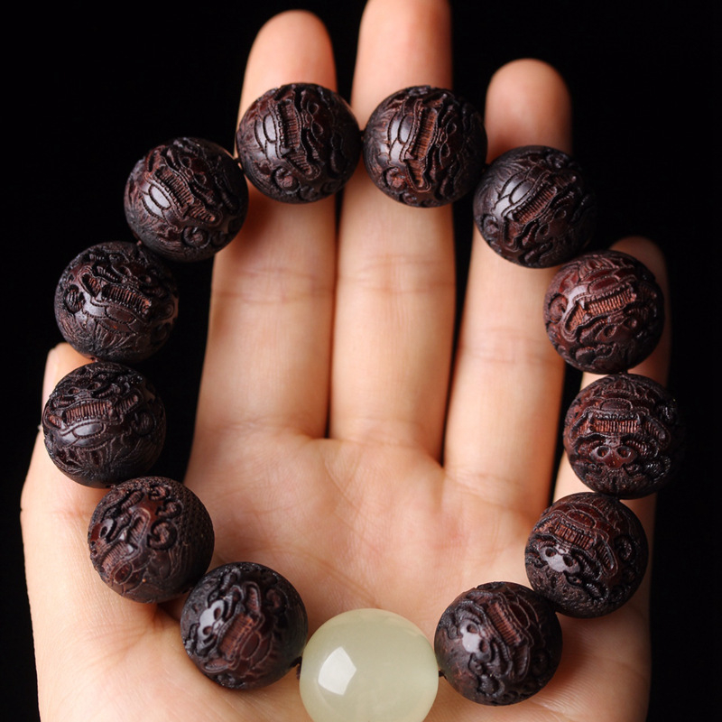 Roosipuust Pixiu kuukivi käevõru, veresandlipuust budistlikud helmed meestele ja naistele, käeshoitav käevõru ja mänguasi