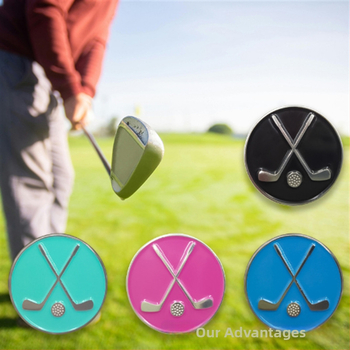 Tarpvalstybinis keturlapio dobilo karūnos formos golfo kepuraitės segtukas metalinis magnetinis kamuoliuko padėties žymeklis golfo segtuko žymeklis