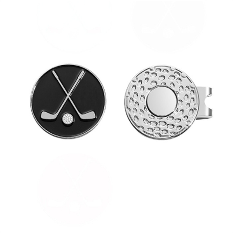 Tarpvalstybinis keturlapio dobilo karūnos formos golfo kepuraitės segtukas metalinis magnetinis kamuoliuko padėties žymeklis golfo segtuko žymeklis