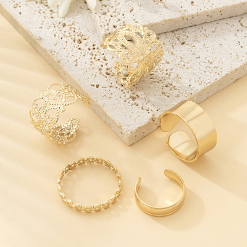 Tarpvalstybinės asmenybės tendencijos geometrinis tuščiaviduris pėdos žiedas, 5 dalių rinkinys, europietiško ir amerikietiško temperamento atostogų paplūdimio reguliuojami pėdos papuošalai