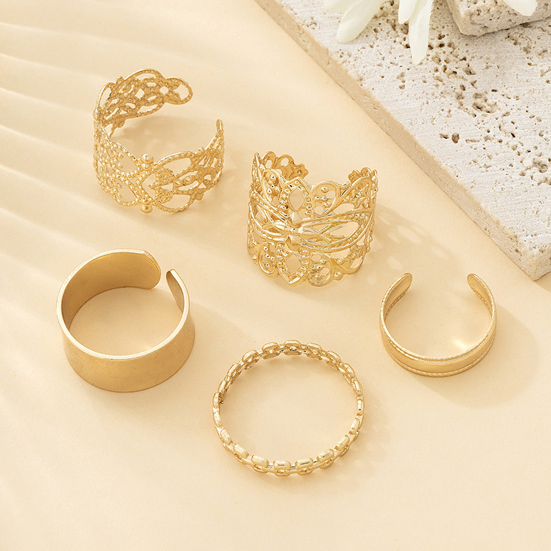 Tarpvalstybinės asmenybės tendencijos geometrinis tuščiaviduris pėdos žiedas, 5 dalių rinkinys, europietiško ir amerikietiško temperamento atostogų paplūdimio reguliuojami pėdos papuošalai