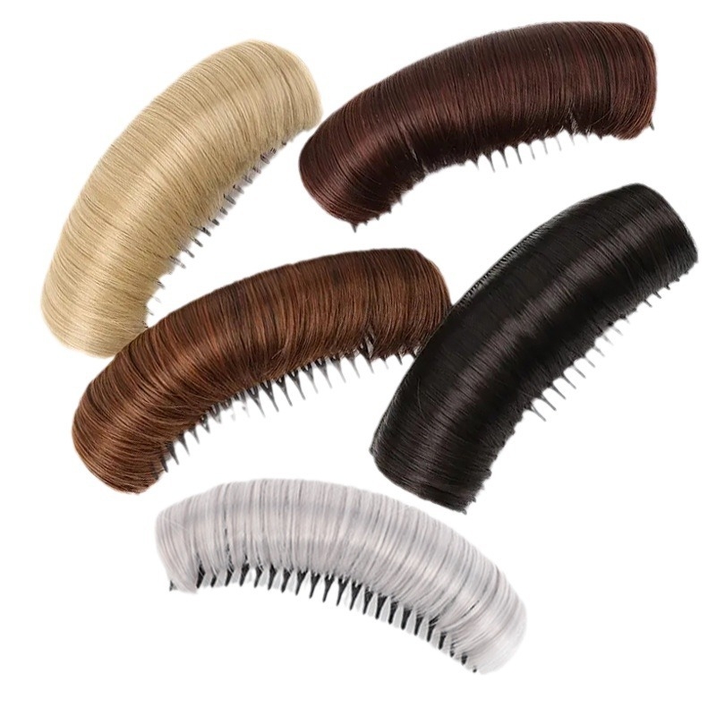 Kohev padi juukseaparaat parukas naiste padi juuksejuurele juuksekott kamm otsaesise padi kõrge riskiga kott padi juuksed kohev padi juuksekott