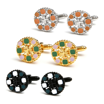 1 par na zalihi 3 boje opcionalno okruglih izvrsnih umjetničkih kreativnih šupljih francuskih muških manžeta XK24028