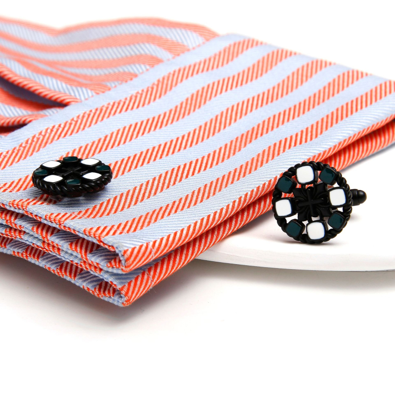 1 par na zalihi 3 boje opcionalno okruglih izvrsnih umjetničkih kreativnih šupljih francuskih muških manžeta XK24028