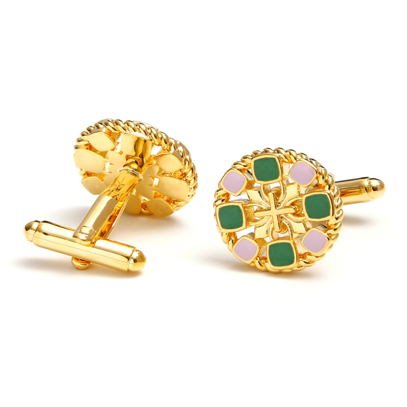 1 par na zalihi 3 boje opcionalno okruglih izvrsnih umjetničkih kreativnih šupljih francuskih muških manžeta XK24028