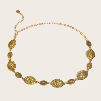 Sandėlyje Europietiškos ir amerikietiškos, aukštos klasės, madingos metalinės juosmens grandinėlės moterims, retro, paprastos, universalios, bohemiško etninio stiliaus.