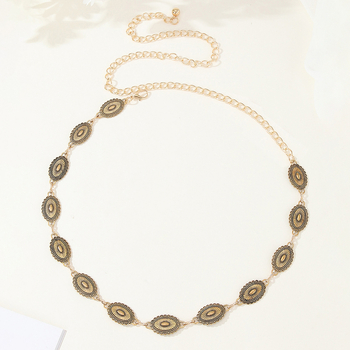 Sandėlyje Europietiškos ir amerikietiškos, aukštos klasės, madingos metalinės juosmens grandinėlės moterims, retro, paprastos, universalios, bohemiško etninio stiliaus.