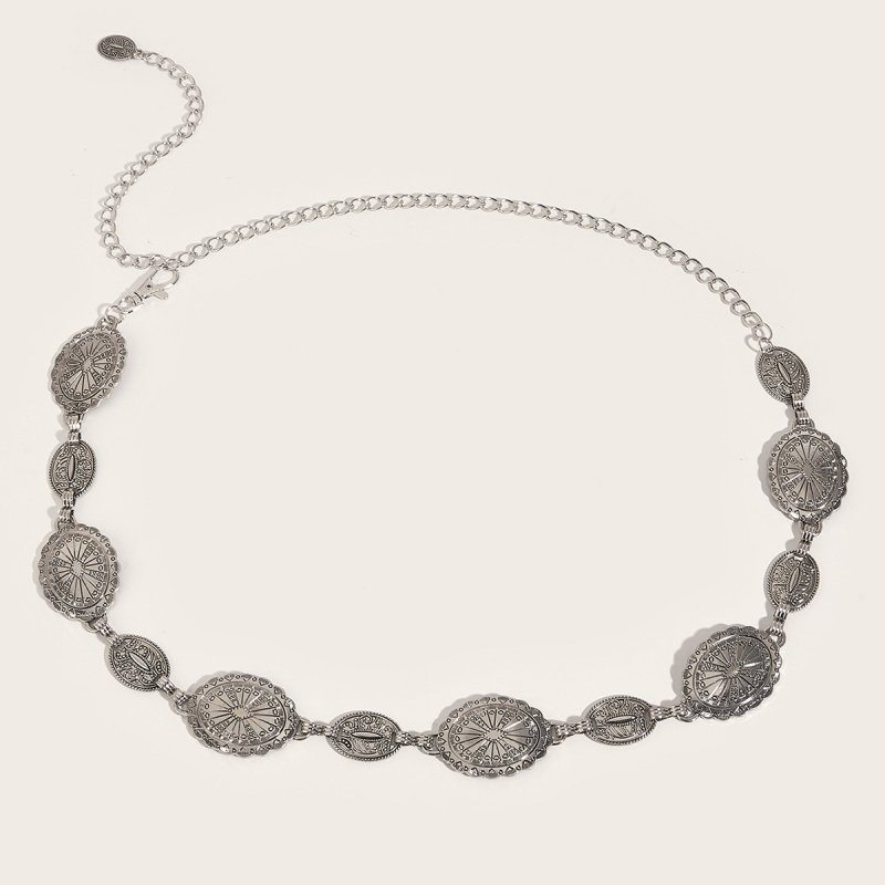 Sandėlyje Europietiškos ir amerikietiškos, aukštos klasės, madingos metalinės juosmens grandinėlės moterims, retro, paprastos, universalios, bohemiško etninio stiliaus.