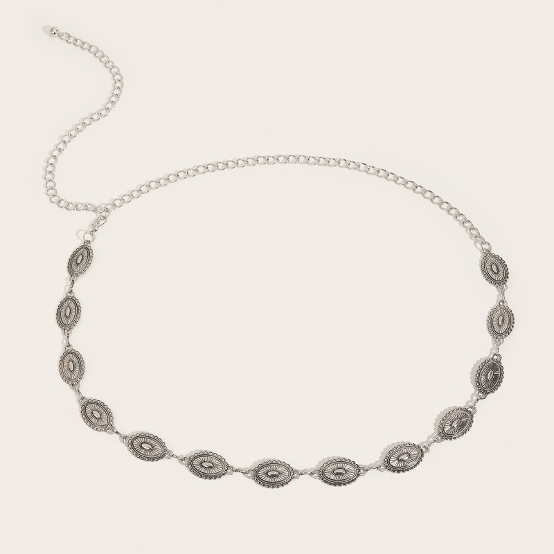 Sandėlyje Europietiškos ir amerikietiškos, aukštos klasės, madingos metalinės juosmens grandinėlės moterims, retro, paprastos, universalios, bohemiško etninio stiliaus.