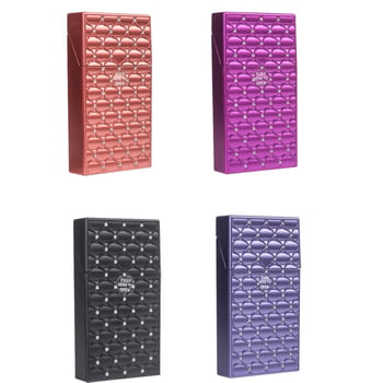 Cigarešu etvija 20 iepakojums, vesels iepakojums, plāns urbis, personalizēts plastmasas sieviešu smalks cigarešu etvija, pagarināta, bieza, sviedriem izturīga, pretspiešanas atlokāma vāciņa