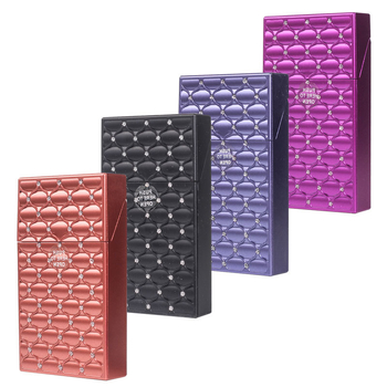 Cigarešu etvija 20 iepakojums, vesels iepakojums, plāns urbis, personalizēts plastmasas sieviešu smalks cigarešu etvija, pagarināta, bieza, sviedriem izturīga, pretspiešanas atlokāma vāciņa