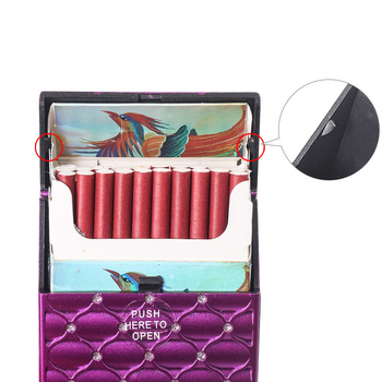 Cigarešu etvija 20 iepakojums, vesels iepakojums, plāns urbis, personalizēts plastmasas sieviešu smalks cigarešu etvija, pagarināta, bieza, sviedriem izturīga, pretspiešanas atlokāma vāciņa