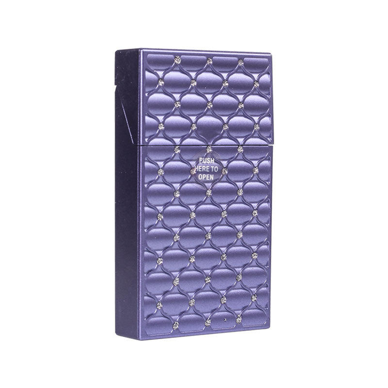 Cigarešu etvija 20 iepakojums, vesels iepakojums, plāns urbis, personalizēts plastmasas sieviešu smalks cigarešu etvija, pagarināta, bieza, sviedriem izturīga, pretspiešanas atlokāma vāciņa