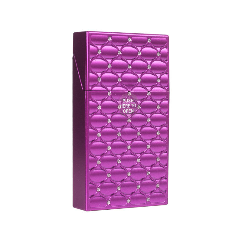 Cigarešu etvija 20 iepakojums, vesels iepakojums, plāns urbis, personalizēts plastmasas sieviešu smalks cigarešu etvija, pagarināta, bieza, sviedriem izturīga, pretspiešanas atlokāma vāciņa