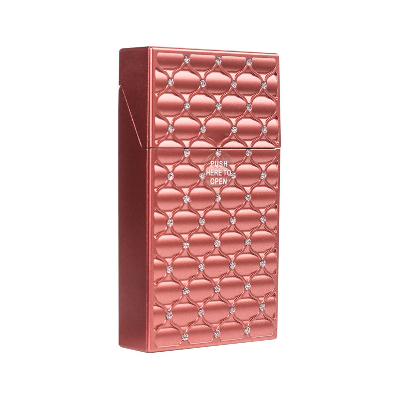 Cigarešu etvija 20 iepakojums, vesels iepakojums, plāns urbis, personalizēts plastmasas sieviešu smalks cigarešu etvija, pagarināta, bieza, sviedriem izturīga, pretspiešanas atlokāma vāciņa