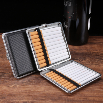 Noliktavā pieejama ādas cigarešu maciņa 20 gab. iepakojumā ar daļēji siksnu, vīriešu cigarešu uzglabāšanas kaste, atsevišķa, vēja necaurlaidīga cigarešu maciņa