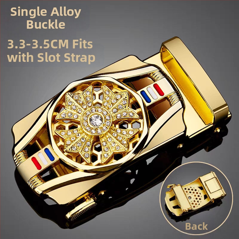 Мъжка катарама от алуминиева кожа с нова крава Tau, спортна кола, бизнес ежедневна, автоматична, гладка катарама