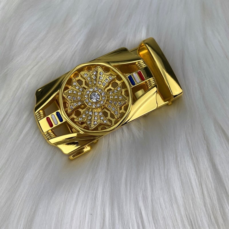 One Price Ανδρικό Δερμάτινο Κεφαλάρι από Κράμα Αλουμινίου, Νέα Αγγελική, Tau, Αθλητική Αγκράφα Αυτοκινήτου, Επιχειρηματική, Casual, Αυτόματη Αγκράφα, Λεία Αγκράφα