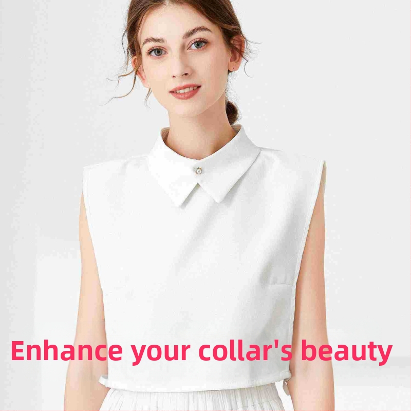 Fehér hajtókás ing, hamis galléros női, minden méretben kapható, őszi és téli díszes belső ing, multifunkcionális, hamis gallérral