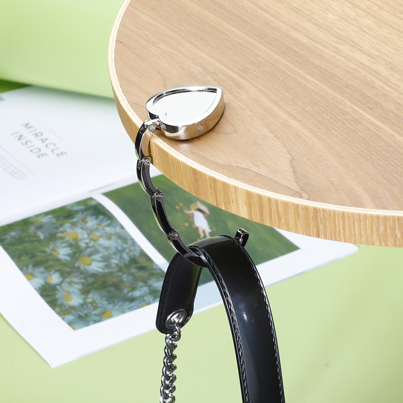 Cârlig creativ portabil practic pliabil pentru geantă, cârlig pentru geantă de masă, cuier metalic pentru geantă, furnizare directă din fabrică