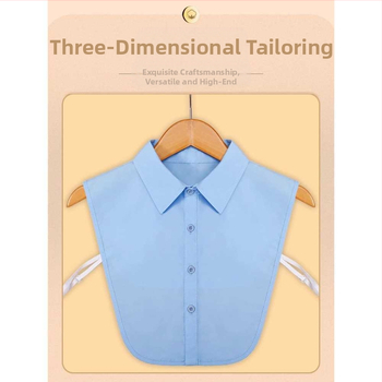 Γυναικείο Ψεύτικο Γιακά Πουλόβερ με Διακόσμηση Γιακά Πουλόβερ Ψεύτικο Γιακά Πουλόβερ σε all-in-one χρώμα, Γυναικείο Μπλε Κάθετο Γιακά Αξεσουάρ για το Καλοκαίρι και το Φθινόπωρο