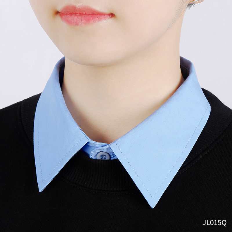 Női inggallér pulóver inggallér díszítéssel, univerzális pulóver, hamis gallér, női kék függőleges gallér kiegészítők nyárra és őszre