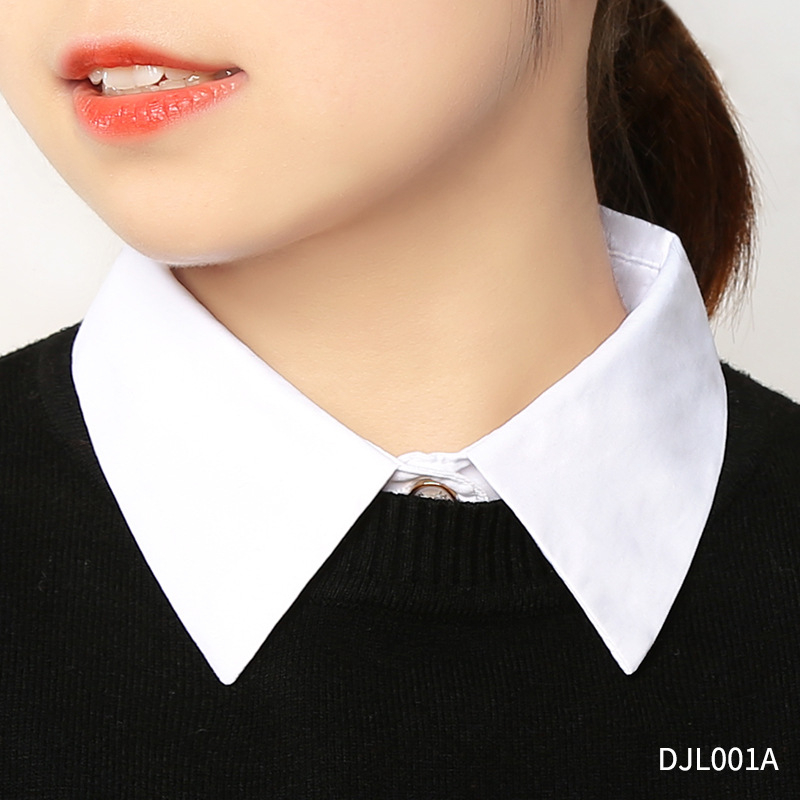 Női inggallér pulóver inggallér díszítéssel, univerzális pulóver, hamis gallér, női kék függőleges gallér kiegészítők nyárra és őszre