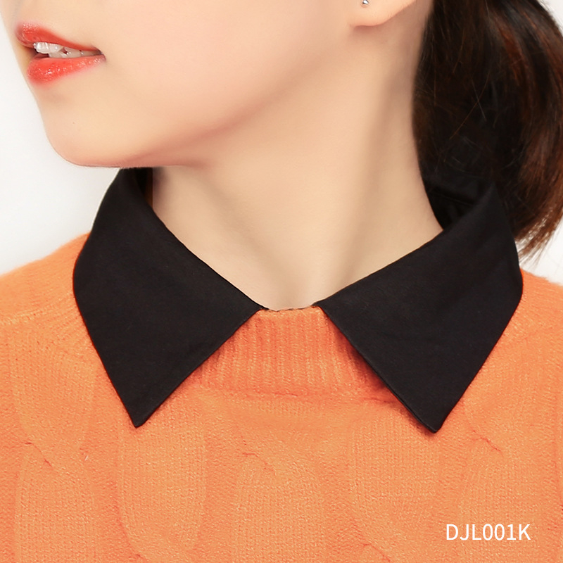 Női inggallér pulóver inggallér díszítéssel, univerzális pulóver, hamis gallér, női kék függőleges gallér kiegészítők nyárra és őszre