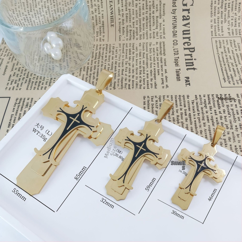 Amazon AliExpress Гореща разпродажба Европейски и американски Нови модерни мъжки колиета от титаниева стомана с плосък профил от неръждаема стомана с висулка с капка масло