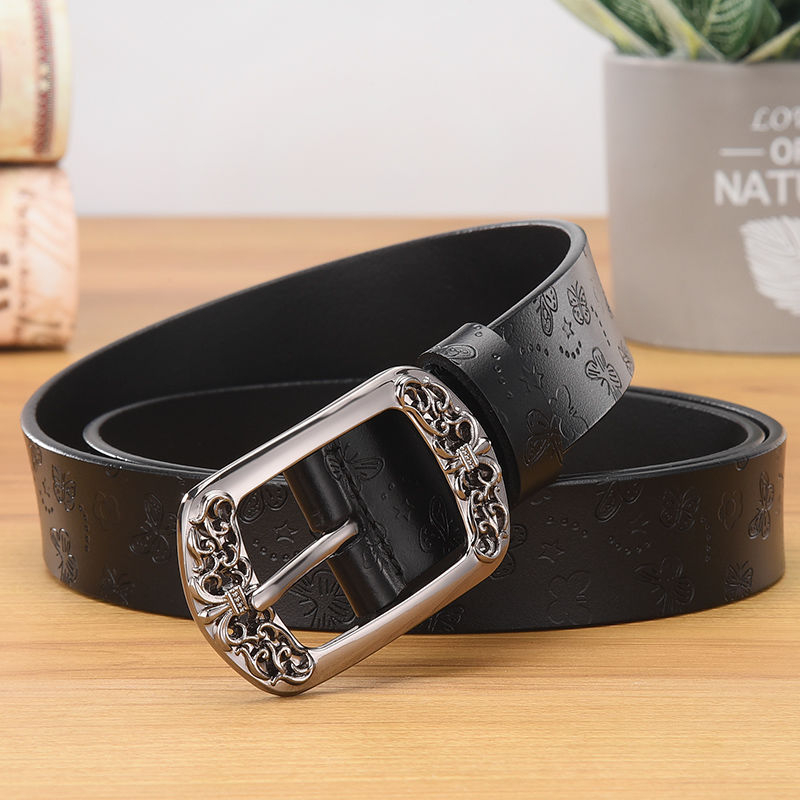 Női öv, új, koreai stílusú, marhabőr öv, vintage tűs csattal, divatos, mindenhez illő, hétköznapi, dekoratív farmeröv