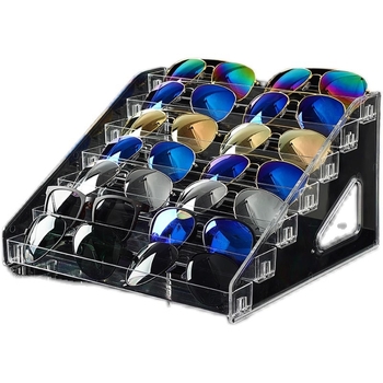 Akinių nuo saulės demonstravimo lentynėlė, daugiasluoksnė kopėčių laikymo lentynėlė, akinių nuo saulės demonstravimo lentynėlė, skaidri akrilo akinių laikymo dėžė