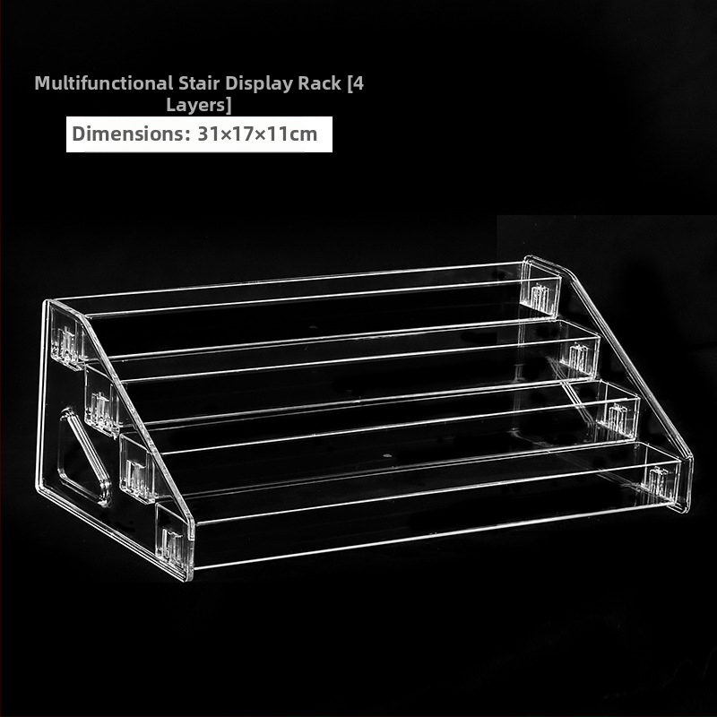 Akinių nuo saulės demonstravimo lentynėlė, daugiasluoksnė kopėčių laikymo lentynėlė, akinių nuo saulės demonstravimo lentynėlė, skaidri akrilo akinių laikymo dėžė