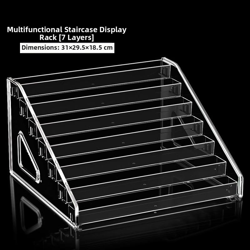 Akinių nuo saulės demonstravimo lentynėlė, daugiasluoksnė kopėčių laikymo lentynėlė, akinių nuo saulės demonstravimo lentynėlė, skaidri akrilo akinių laikymo dėžė