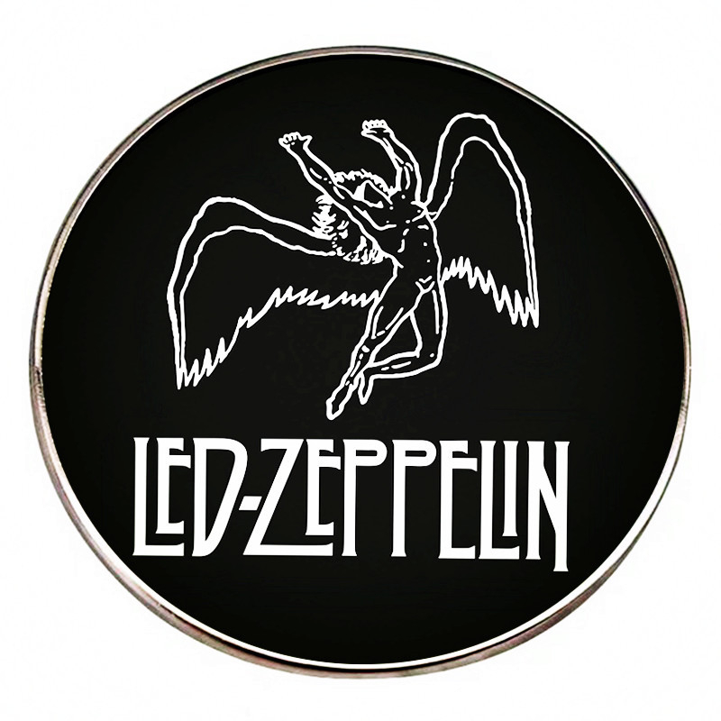 Brošňa Zeppelin, britská metalová hudba, rocková kapela, odznak z zliatiny, príslušenstvo