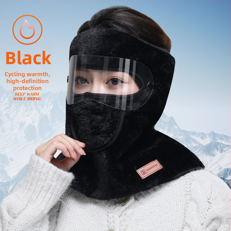 Žiemos nauja šalčiui atspari, šilumą palaikanti viso veido kaukė vyrams ir moterims, skirta jojimo kaklo apsaugai, elektrinių automobilių ir motociklų galvos apdangalas