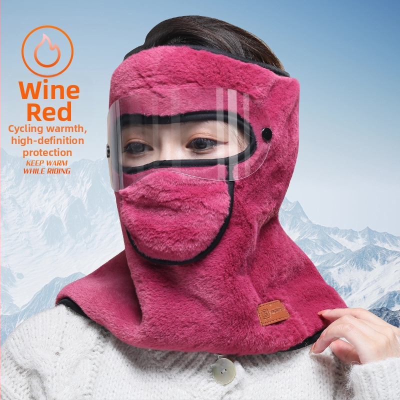 Žiemos nauja šalčiui atspari, šilumą palaikanti viso veido kaukė vyrams ir moterims, skirta jojimo kaklo apsaugai, elektrinių automobilių ir motociklų galvos apdangalas