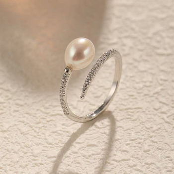 Γυναικείο δαχτυλίδι από ασήμι S925 με μαργαριτάρι σε σχήμα φιδιού, απλό και μοντέρνο, υψηλής ποιότητας, από μαργαριτάρι γλυκού νερού, για το φθινόπωρο και τον χειμώνα.