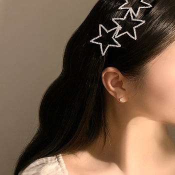 Kvaliteetne rhinestones tähekujuline peapael peen lihtne juuksenõel armas lahe kõik sobivad tüdrukute juukseaksessuaarid juuste vajutamise peapael peakate