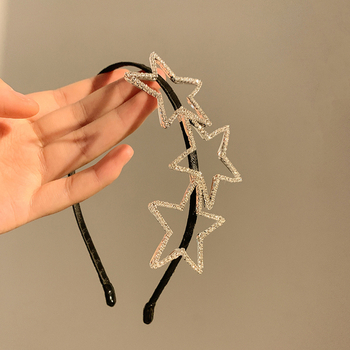 Kvaliteetne rhinestones tähekujuline peapael peen lihtne juuksenõel armas lahe kõik sobivad tüdrukute juukseaksessuaarid juuste vajutamise peapael peakate