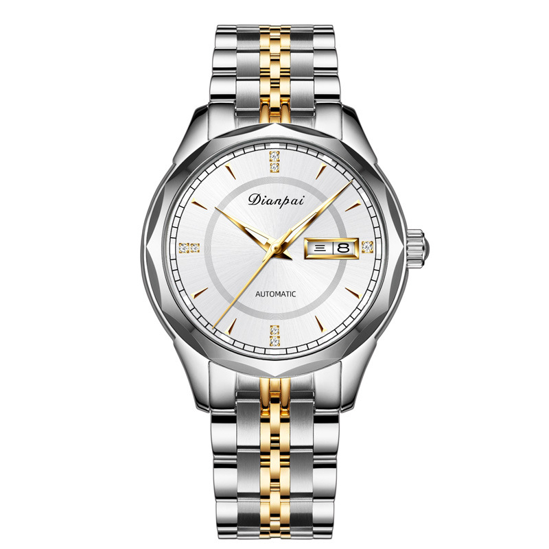 Dianpai mehaaniline käekell, täisautomaatne, kahe kalendriga, helendav veekindel meeste käekell