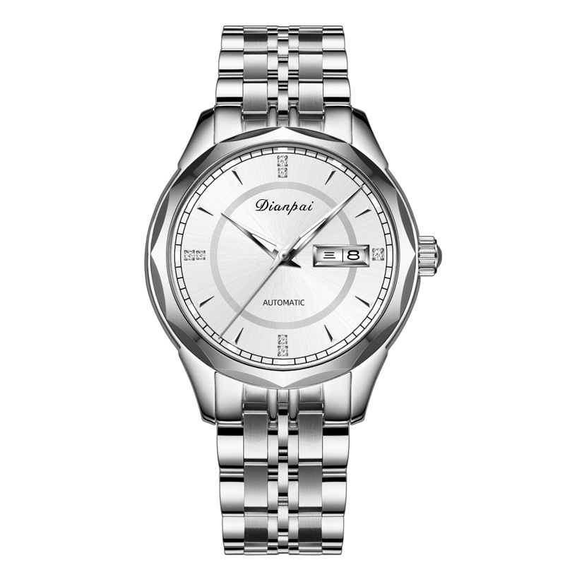 Dianpai mehaaniline käekell, täisautomaatne, kahe kalendriga, helendav veekindel meeste käekell