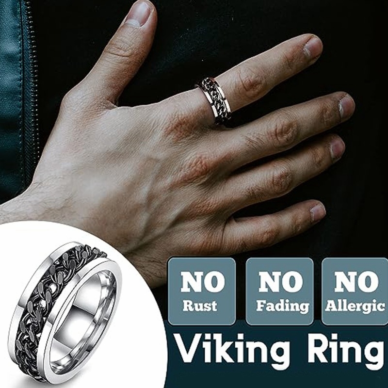 Amazon 4 τεμάχια τιτανίου χάλυβα σφραγίδα ποδηλάτου χέρι εξωτερικό δαχτυλίδι κοστούμι vintage κέλτικο κόμπο κοσμήματα προμήθεια