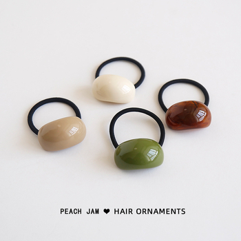 Nišinio dizaino lenkta karoliukų plaukų juosta, paprasta, visoms poroms tinkanti želė spalvos plaukų virvė, japoniška ir korėjietiška moteriška apvalios galvos plaukų virvė, plaukų aksesuarai.