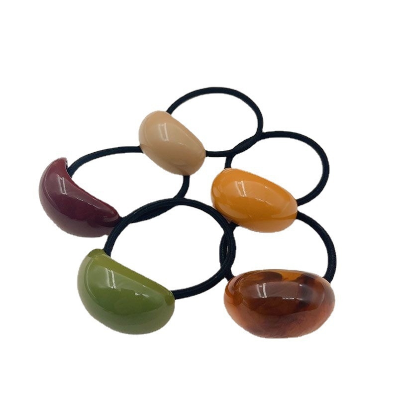 Nišinio dizaino lenkta karoliukų plaukų juosta, paprasta, visoms poroms tinkanti želė spalvos plaukų virvė, japoniška ir korėjietiška moteriška apvalios galvos plaukų virvė, plaukų aksesuarai.