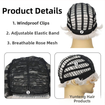 Euroopa ja Ameerika piiriülene meeste parukas kaldus tukkidega, lühike keemilisest kiust kõrge temperatuuriga siidist peakate, meeste parukas