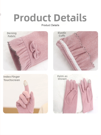 Saksa kindad Talvised naiste kevad- ja sügiskindad Saksa sametist õhukesed puuvillased jalgrattasõidukindad tuulekindlad soojad fliisvoodriga külmakindlad puutetundliku ekraaniga elektriauto kindad