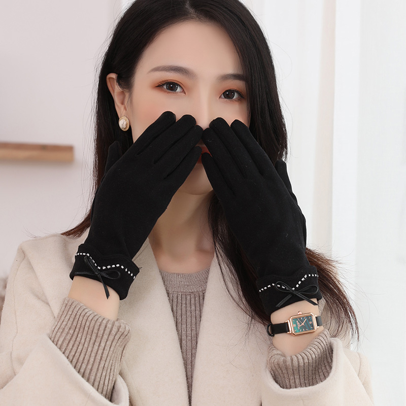 Saksa kindad Talvised naiste kevad- ja sügiskindad Saksa sametist õhukesed puuvillased jalgrattasõidukindad tuulekindlad soojad fliisvoodriga külmakindlad puutetundliku ekraaniga elektriauto kindad